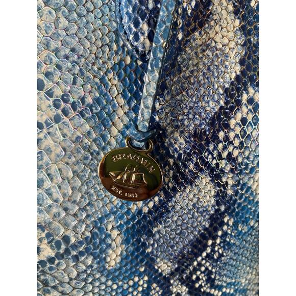 Brahmin Leather Handbag Large Duxbury Satchel - Joyful Oceangrove BRAND NEW - Picture 3 of 13